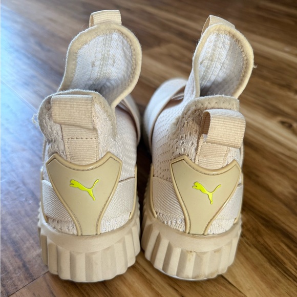 Puma Defy Mid-Core Cream/Yellow Training Sneakers Size 8 - Picture 5 of 7